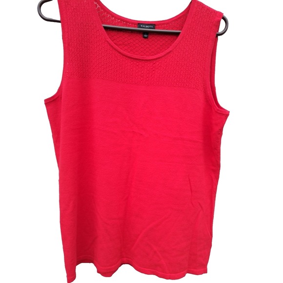 Talbots Tops - Talbots Women's Red Viscose Blend Sleeveless Top Shirt Tank Size Large